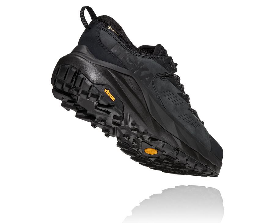 Trail Shoes Mens - Hoka One One Kaha Low GORE-TEX - Black - XKESUNY-59